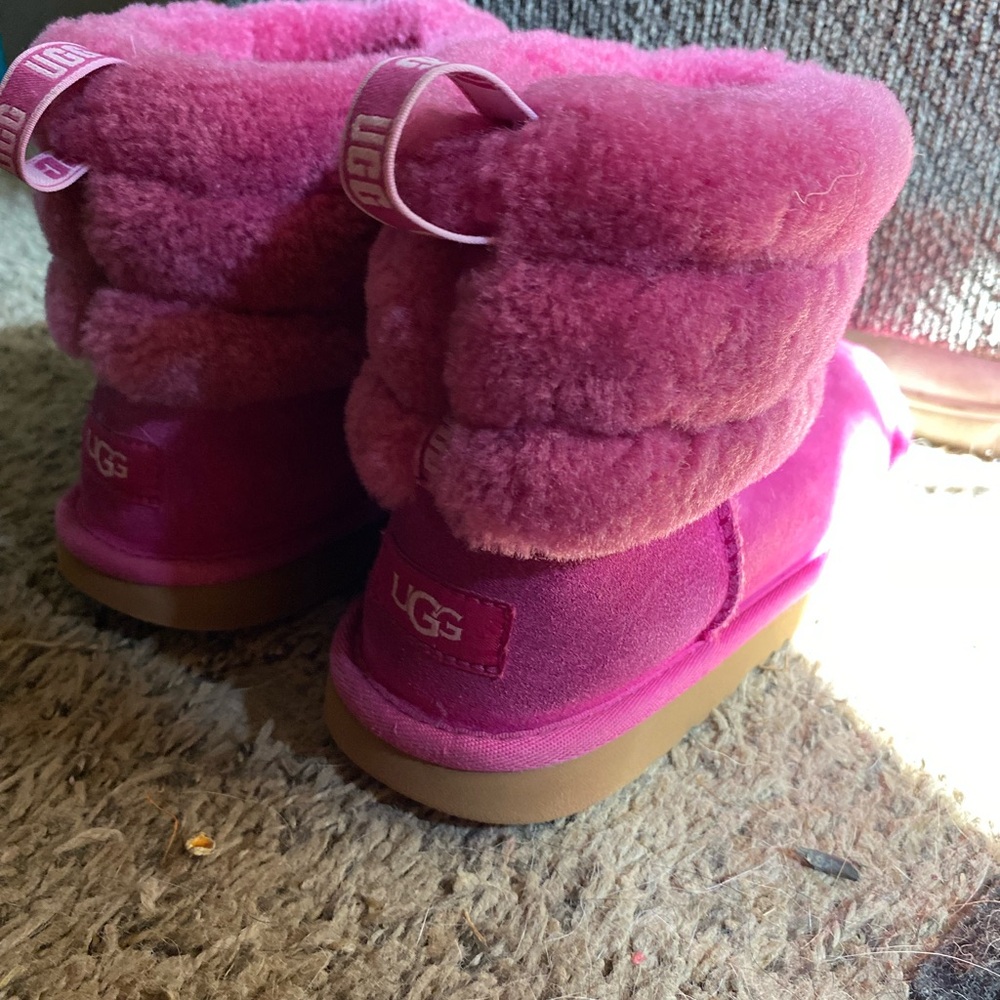 ugg fluff quilted mini boots